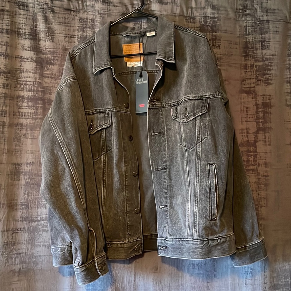 Levi’s Grey/Black Denim Jacket - Brand New